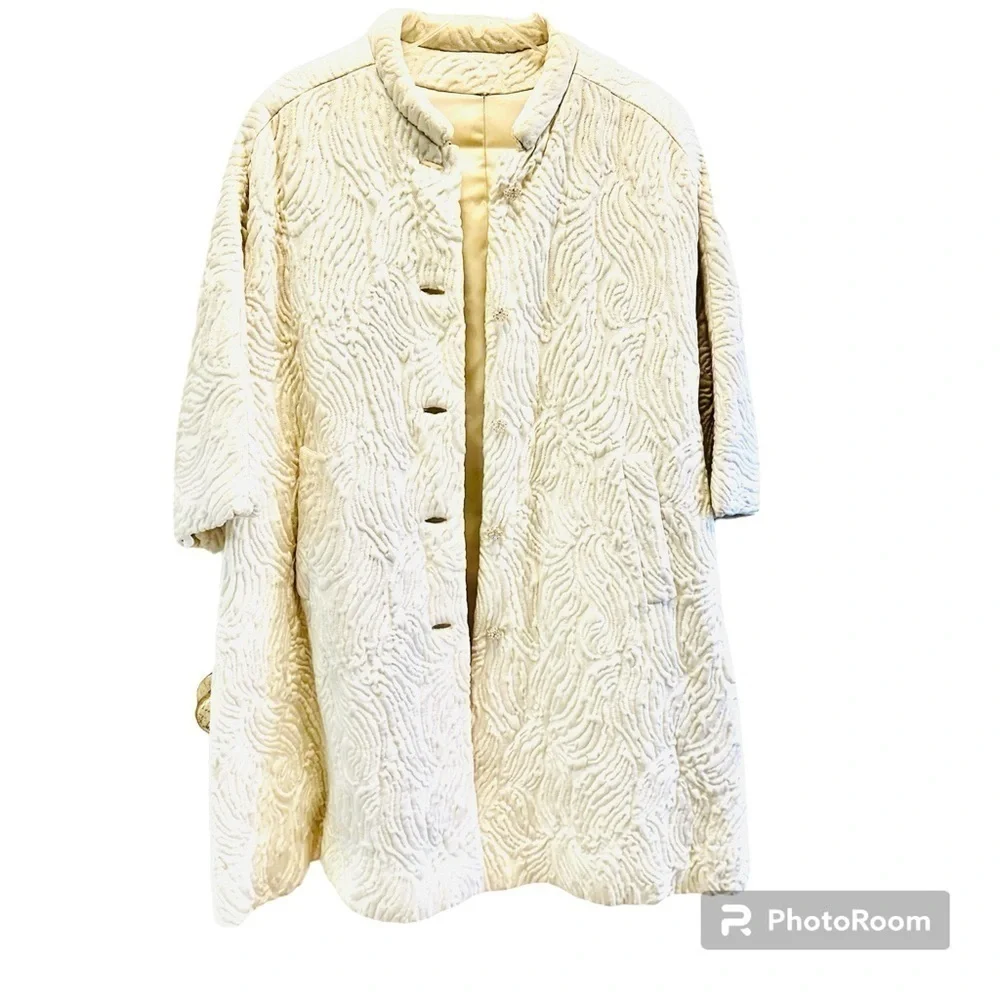 Vintage Jackie Kennedy inspired Embossed Dress Coat